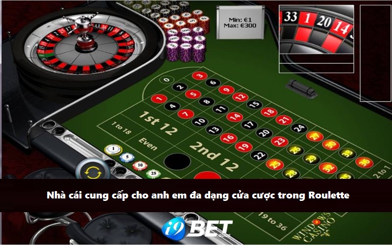 Nhà cái đem đến cho anh em đa dạng cửa cược trong Roulette